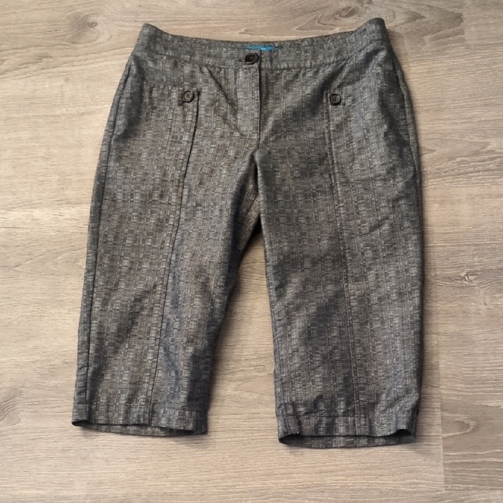 Derek Lam For Design Nation Gray Black Capri Pants Size 6